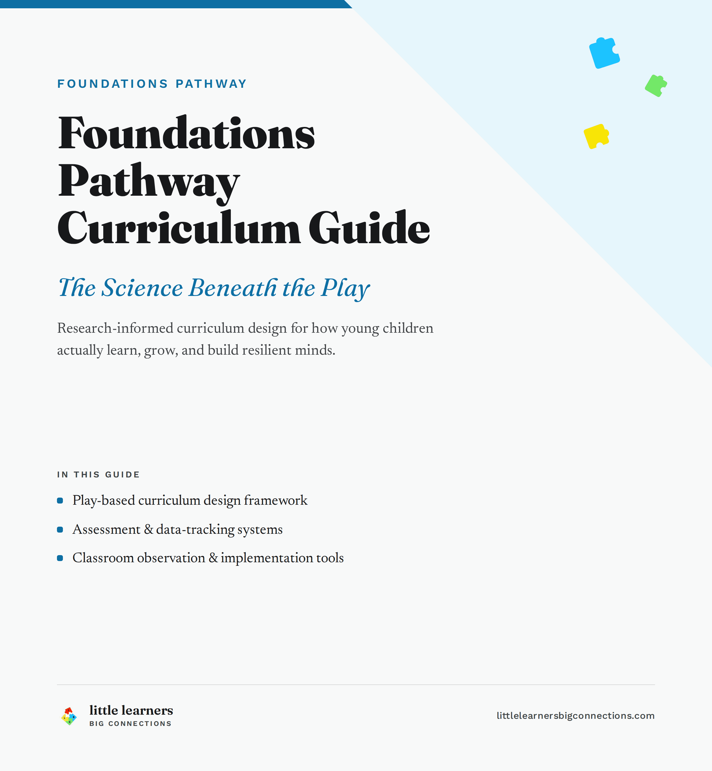 Foundations Pathway Curriculum Guide cover